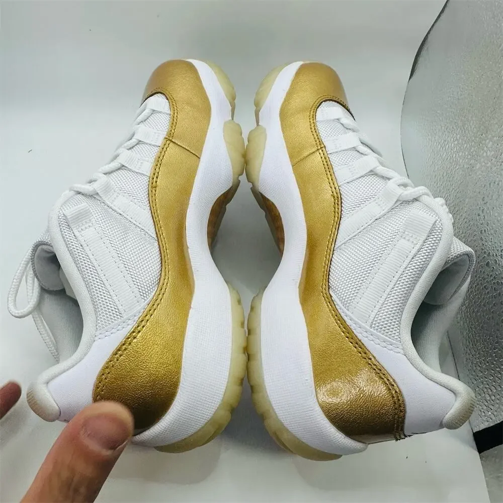 Air Jordan 11 Retro Low Mother's Day Women's Sneakers White Gold Size 6.5
